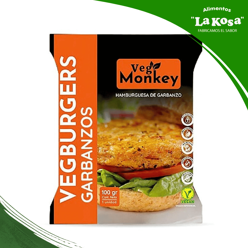 hamburguesadegarbanzos Hamburguesa de garbanzo - Vegmonkey | 1 Und - Imagen 1
