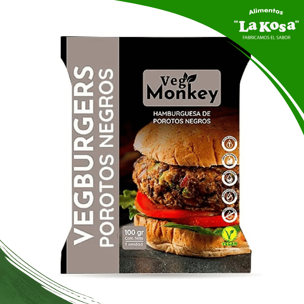 hamburguesadeporotonegro Hamburguesa de poroto negro - Vegmonkey | 1 Unidad - Imagen 1